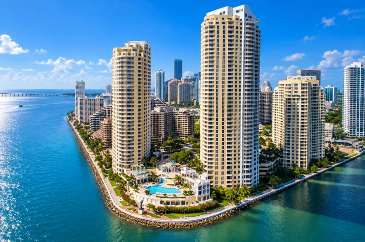 Two Tequesta Point, a residential building in Brickell Key, Miami, Florida