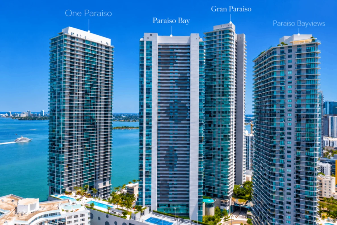 One Paraiso, a residential building in Edgewater, Miami, Florida